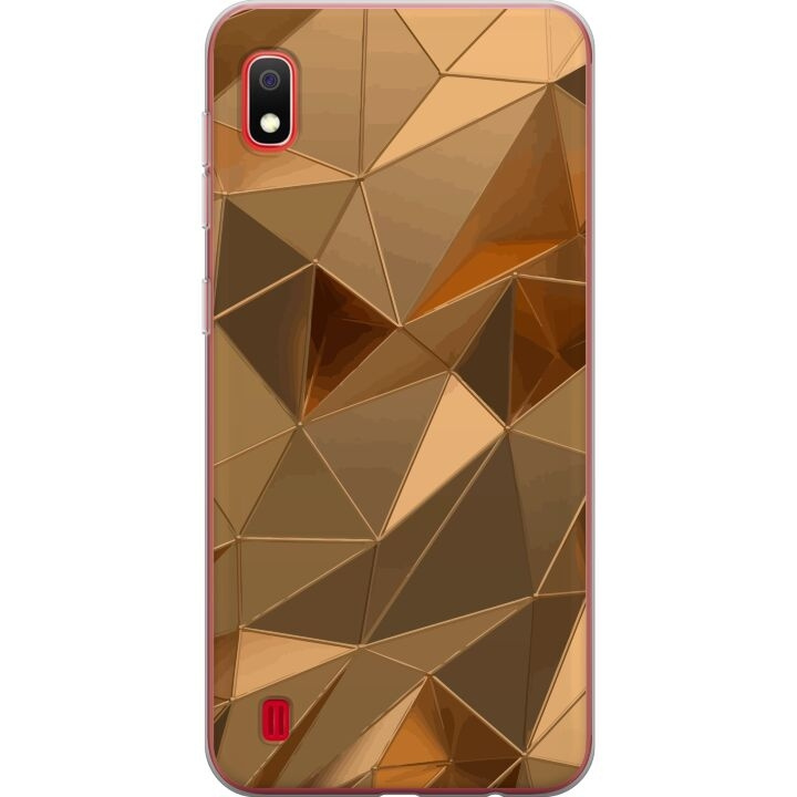 Mobilskal till Samsung Galaxy A10 med 3D Guld motiv i gruppen SMARTPHONE & SURFPLATTOR / Mobilskydd / Samsung hos TP E-commerce Nordic AB (A58523)