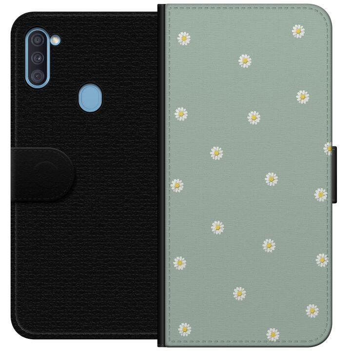 Plånboksfodral till Samsung Galaxy A11 med Prästkragar motiv i gruppen SMARTPHONE & SURFPLATTOR / Mobilskydd / Samsung hos TP E-commerce Nordic AB (A58530)
