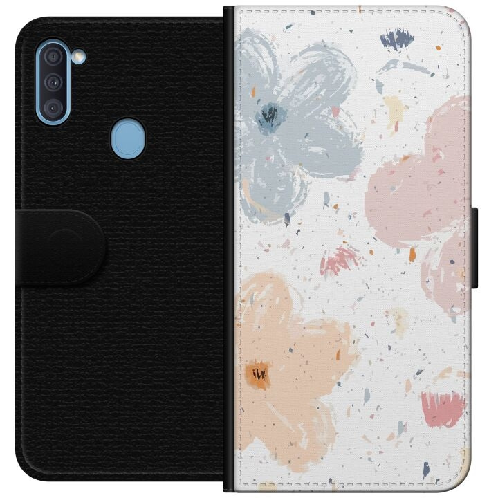 Plånboksfodral till Samsung Galaxy A11 med Blommor motiv i gruppen SMARTPHONE & SURFPLATTOR / Mobilskydd / Samsung hos TP E-commerce Nordic AB (A58538)