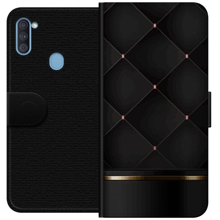Plånboksfodral till Samsung Galaxy A11 med Lyxig linje motiv i gruppen SMARTPHONE & SURFPLATTOR / Mobilskydd / Samsung hos TP E-commerce Nordic AB (A58541)