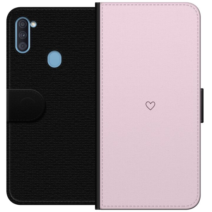 Plånboksfodral till Samsung Galaxy A11 med Hjärta motiv i gruppen SMARTPHONE & SURFPLATTOR / Mobilskydd / Samsung hos TP E-commerce Nordic AB (A58545)