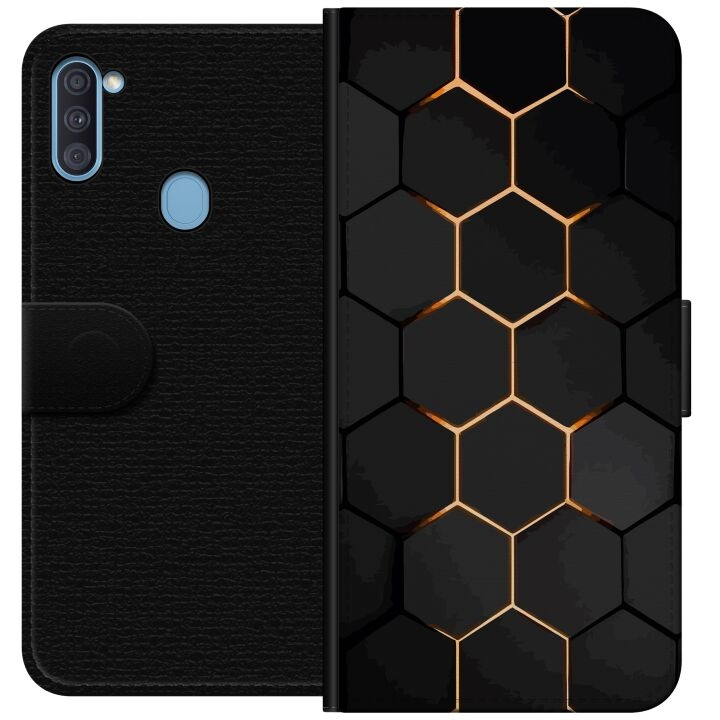 Plånboksfodral till Samsung Galaxy A11 med Lyxigt Mönster motiv i gruppen SMARTPHONE & SURFPLATTOR / Mobilskydd / Samsung hos TP E-commerce Nordic AB (A58551)