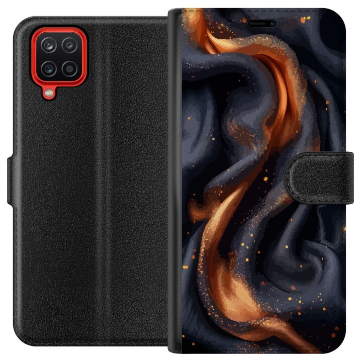 Plånboksfodral till Samsung Galaxy A12 med Eldigt silke motiv i gruppen SMARTPHONE & SURFPLATTOR / Mobilskydd / Samsung hos TP E-commerce Nordic AB (A58581)