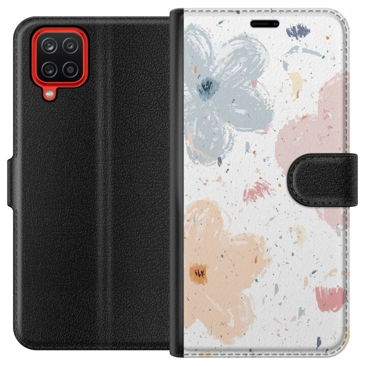 Plånboksfodral till Samsung Galaxy A12 med Blommor motiv i gruppen SMARTPHONE & SURFPLATTOR / Mobilskydd / Samsung hos TP E-commerce Nordic AB (A58592)