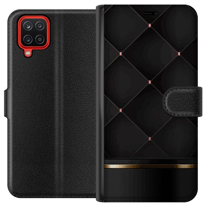 Plånboksfodral till Samsung Galaxy A12 med Lyxig linje motiv i gruppen SMARTPHONE & SURFPLATTOR / Mobilskydd / Samsung hos TP E-commerce Nordic AB (A58595)