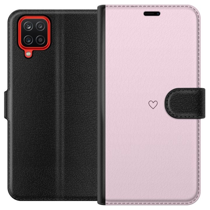 Plånboksfodral till Samsung Galaxy A12 med Hjärta motiv i gruppen SMARTPHONE & SURFPLATTOR / Mobilskydd / Samsung hos TP E-commerce Nordic AB (A58599)