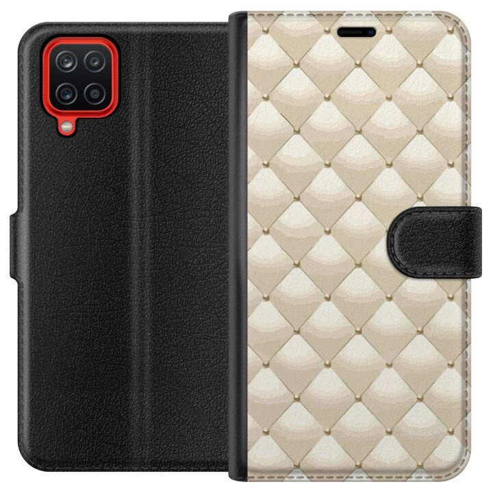 Plånboksfodral till Samsung Galaxy A12 med Guldglans motiv i gruppen SMARTPHONE & SURFPLATTOR / Mobilskydd / Samsung hos TP E-commerce Nordic AB (A58606)
