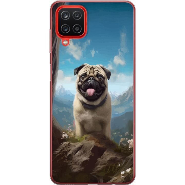 Mobilskal till Samsung Galaxy A12 med Glad Hund motiv i gruppen SMARTPHONE & SURFPLATTOR / Mobilskydd / Samsung hos TP E-commerce Nordic AB (A58625)