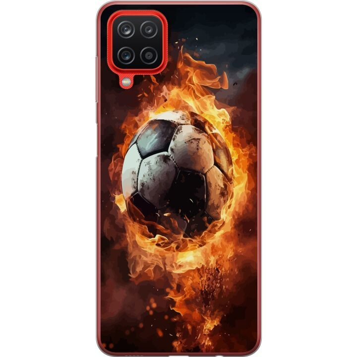 Mobilskal till Samsung Galaxy A12 med Fotboll motiv i gruppen SMARTPHONE & SURFPLATTOR / Mobilskydd / Samsung hos TP E-commerce Nordic AB (A58628)