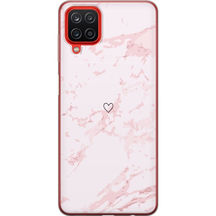 Mobilskal till Samsung Galaxy A12 med Rosa Hjärta motiv i gruppen SMARTPHONE & SURFPLATTOR / Mobilskydd / Samsung hos TP E-commerce Nordic AB (A58630)