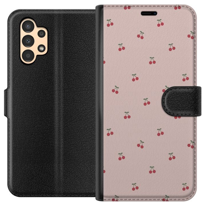 Plånboksfodral till Samsung Galaxy A13 med Körsbär motiv i gruppen SMARTPHONE & SURFPLATTOR / Mobilskydd / Samsung hos TP E-commerce Nordic AB (A58641)