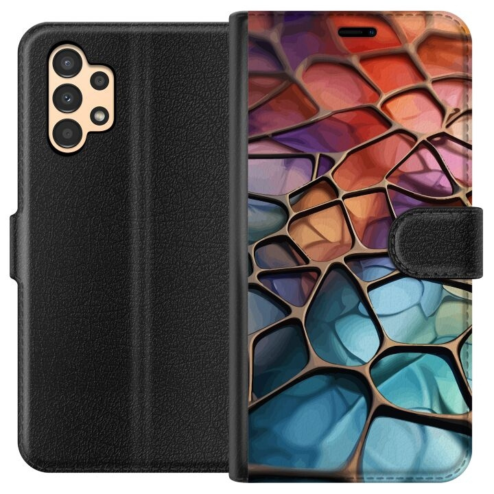 Plånboksfodral till Samsung Galaxy A13 med Metalliskt mönster motiv i gruppen SMARTPHONE & SURFPLATTOR / Mobilskydd / Samsung hos TP E-commerce Nordic AB (A58644)