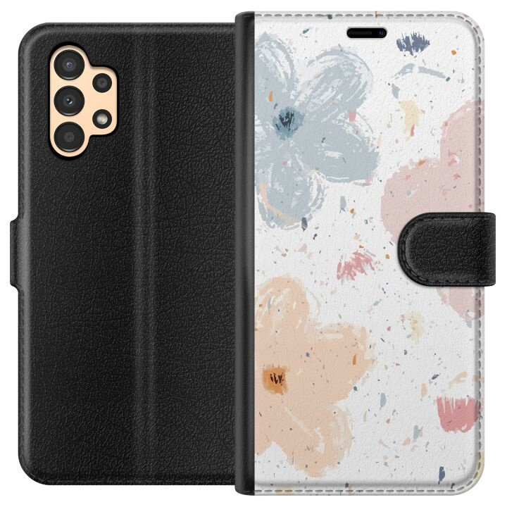 Plånboksfodral till Samsung Galaxy A13 med Blommor motiv i gruppen SMARTPHONE & SURFPLATTOR / Mobilskydd / Samsung hos TP E-commerce Nordic AB (A58646)