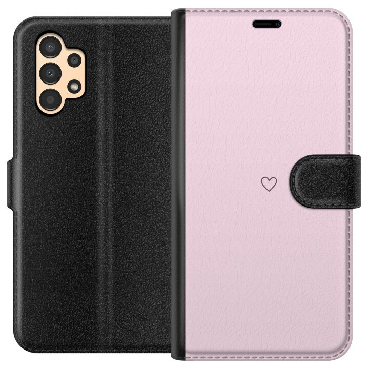 Plånboksfodral till Samsung Galaxy A13 med Hjärta motiv i gruppen SMARTPHONE & SURFPLATTOR / Mobilskydd / Samsung hos TP E-commerce Nordic AB (A58653)
