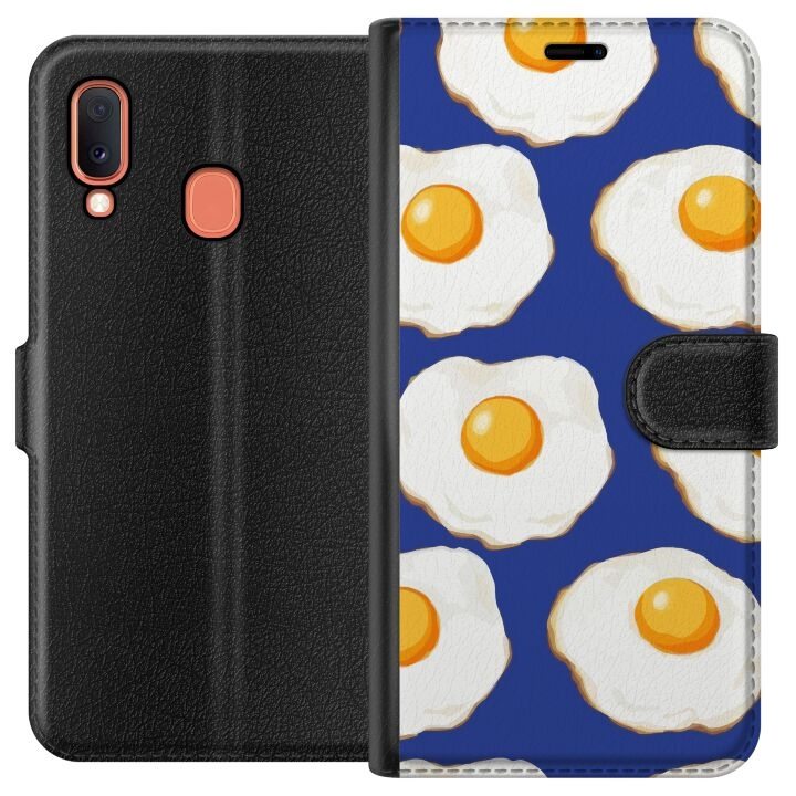 Plånboksfodral till Samsung Galaxy A20e med Stekta ägg motiv i gruppen SMARTPHONE & SURFPLATTOR / Mobilskydd / Samsung hos TP E-commerce Nordic AB (A58802)