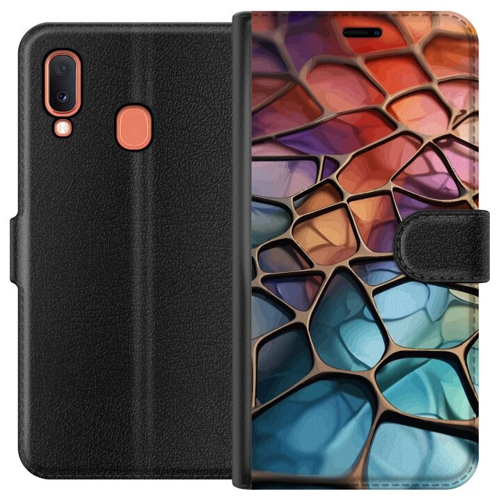 Plånboksfodral till Samsung Galaxy A20e med Metalliskt mönster motiv i gruppen SMARTPHONE & SURFPLATTOR / Mobilskydd / Samsung hos TP E-commerce Nordic AB (A58806)