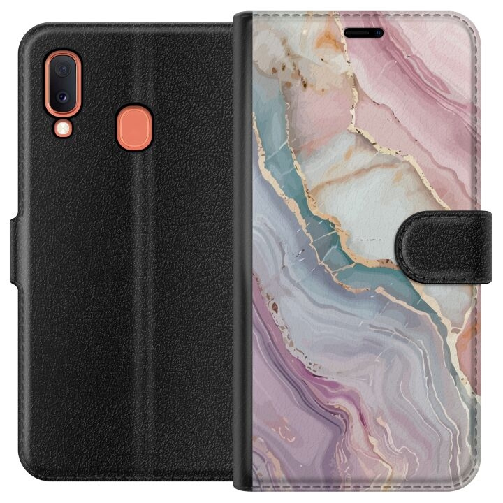 Plånboksfodral till Samsung Galaxy A20e med Marmor motiv i gruppen SMARTPHONE & SURFPLATTOR / Mobilskydd / Samsung hos TP E-commerce Nordic AB (A58818)