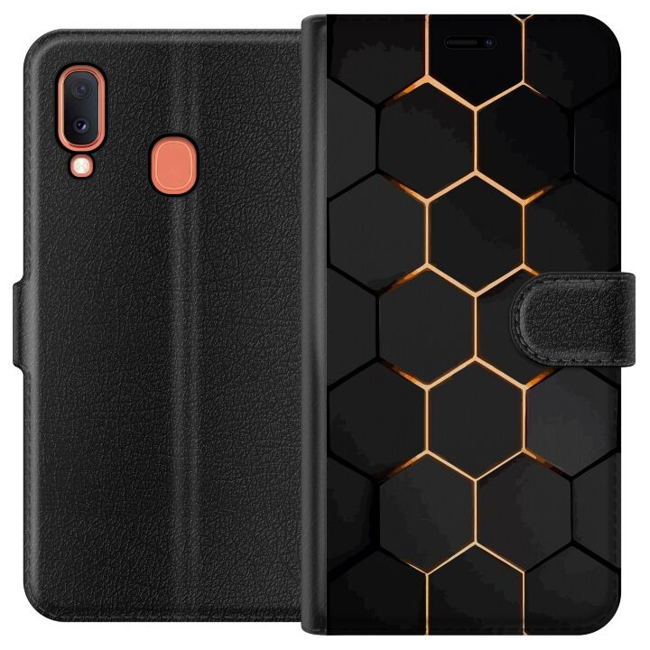 Plånboksfodral till Samsung Galaxy A20e med Lyxigt Mönster motiv i gruppen SMARTPHONE & SURFPLATTOR / Mobilskydd / Samsung hos TP E-commerce Nordic AB (A58821)