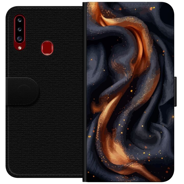 Plånboksfodral till Samsung Galaxy A20s med Eldigt silke motiv i gruppen SMARTPHONE & SURFPLATTOR / Mobilskydd / Samsung hos TP E-commerce Nordic AB (A58851)