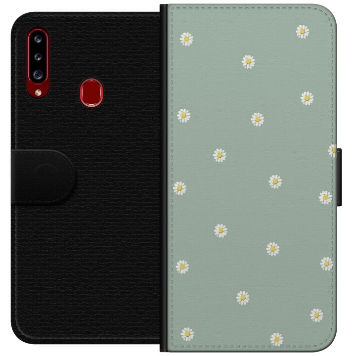 Plånboksfodral till Samsung Galaxy A20s med Prästkragar motiv i gruppen SMARTPHONE & SURFPLATTOR / Mobilskydd / Samsung hos TP E-commerce Nordic AB (A58854)