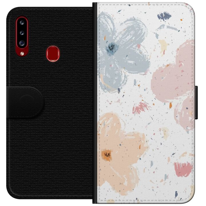 Plånboksfodral till Samsung Galaxy A20s med Blommor motiv i gruppen SMARTPHONE & SURFPLATTOR / Mobilskydd / Samsung hos TP E-commerce Nordic AB (A58862)