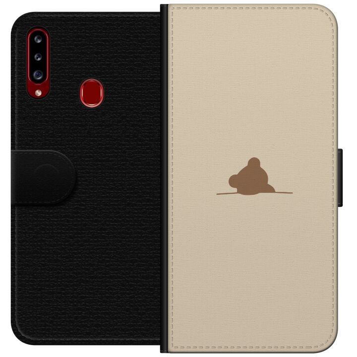 Plånboksfodral till Samsung Galaxy A20s med Nalle motiv i gruppen SMARTPHONE & SURFPLATTOR / Mobilskydd / Samsung hos TP E-commerce Nordic AB (A58870)