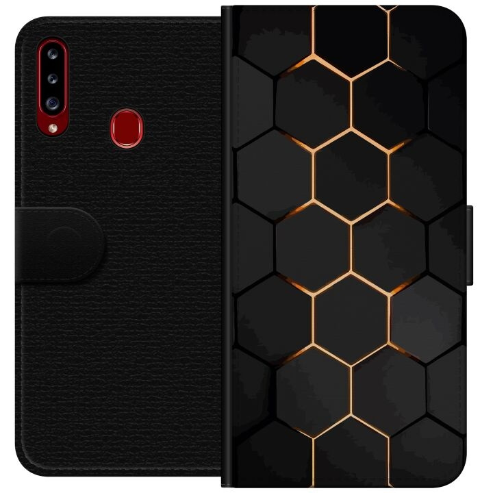 Plånboksfodral till Samsung Galaxy A20s med Lyxigt Mönster motiv i gruppen SMARTPHONE & SURFPLATTOR / Mobilskydd / Samsung hos TP E-commerce Nordic AB (A58875)