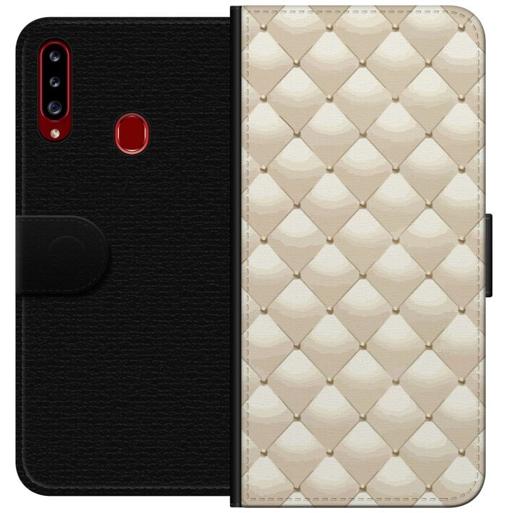 Plånboksfodral till Samsung Galaxy A20s med Guldglans motiv i gruppen SMARTPHONE & SURFPLATTOR / Mobilskydd / Samsung hos TP E-commerce Nordic AB (A58876)