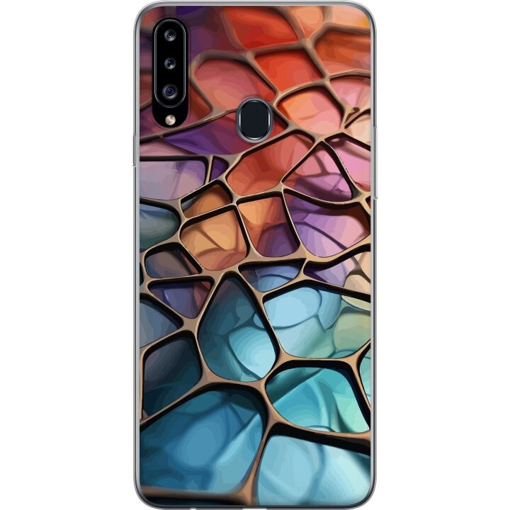 Mobilskal till Samsung Galaxy A20s med Metalliskt mönster motiv i gruppen SMARTPHONE & SURFPLATTOR / Mobilskydd / Samsung hos TP E-commerce Nordic AB (A58887)
