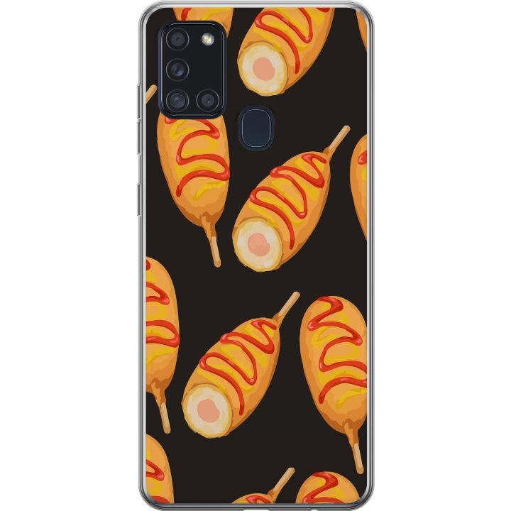 Mobilskal till Samsung Galaxy A21s med Kycklingklubba motiv i gruppen SMARTPHONE & SURFPLATTOR / Mobilskydd / Samsung hos TP E-commerce Nordic AB (A58940)
