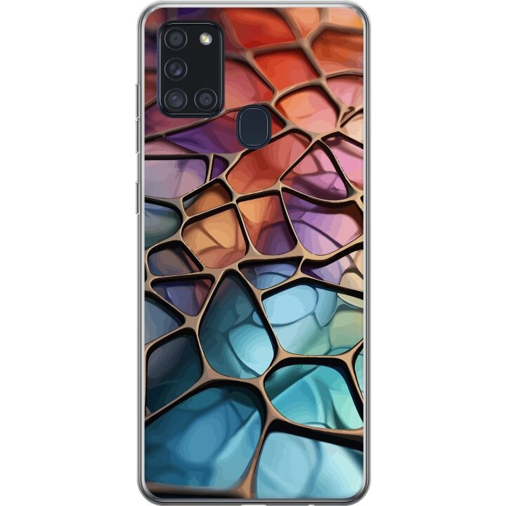 Mobilskal till Samsung Galaxy A21s med Metalliskt mönster motiv i gruppen SMARTPHONE & SURFPLATTOR / Mobilskydd / Samsung hos TP E-commerce Nordic AB (A58941)