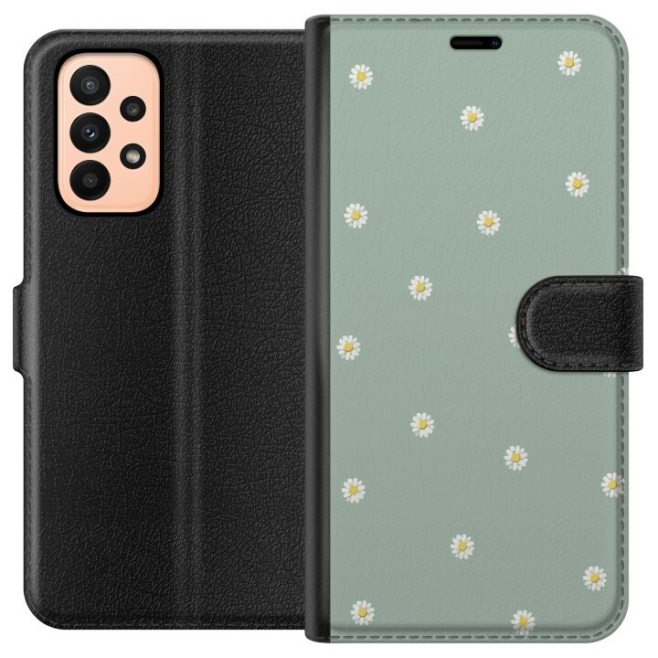 Plånboksfodral till Samsung Galaxy A23 med Prästkragar motiv i gruppen SMARTPHONE & SURFPLATTOR / Mobilskydd / Samsung hos TP E-commerce Nordic AB (A59016)