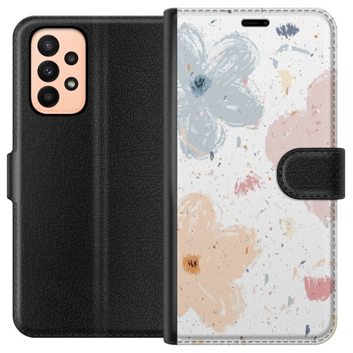 Plånboksfodral till Samsung Galaxy A23 med Blommor motiv i gruppen SMARTPHONE & SURFPLATTOR / Mobilskydd / Samsung hos TP E-commerce Nordic AB (A59024)