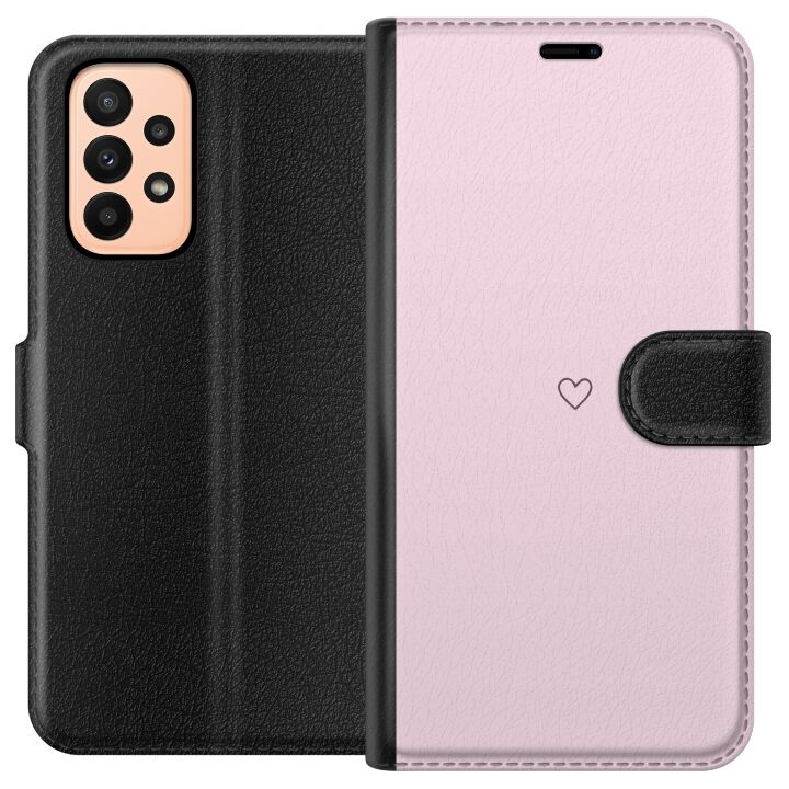 Plånboksfodral till Samsung Galaxy A23 med Hjärta motiv i gruppen SMARTPHONE & SURFPLATTOR / Mobilskydd / Samsung hos TP E-commerce Nordic AB (A59031)