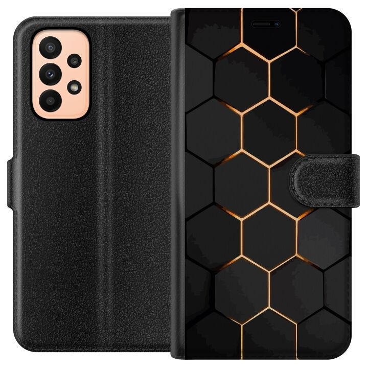 Plånboksfodral till Samsung Galaxy A23 med Lyxigt Mönster motiv i gruppen SMARTPHONE & SURFPLATTOR / Mobilskydd / Samsung hos TP E-commerce Nordic AB (A59037)