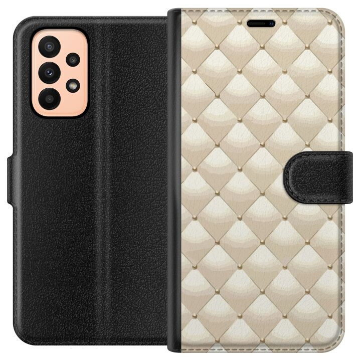 Plånboksfodral till Samsung Galaxy A23 med Guldglans motiv i gruppen SMARTPHONE & SURFPLATTOR / Mobilskydd / Samsung hos TP E-commerce Nordic AB (A59038)