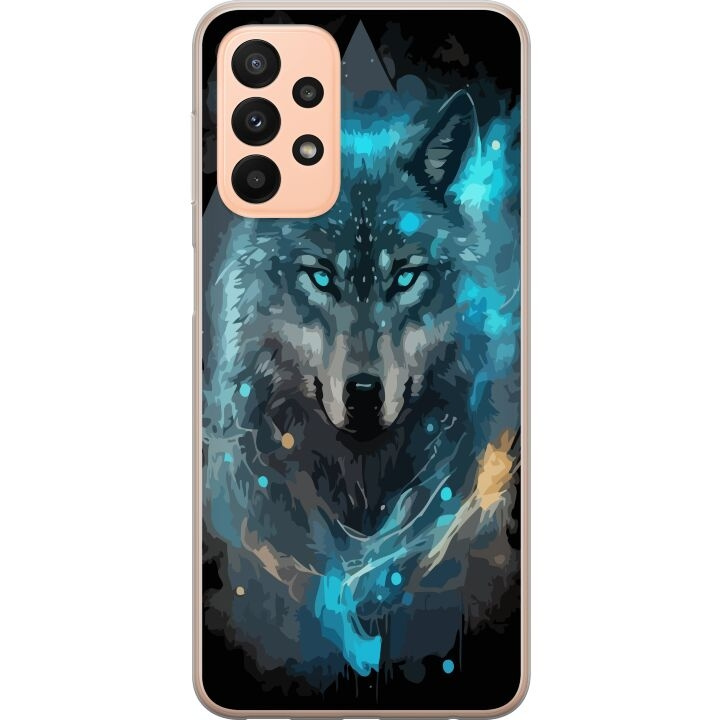Mobilskal till Samsung Galaxy A23 5G med Varg motiv i gruppen SMARTPHONE & SURFPLATTOR / Mobilskydd / Samsung hos TP E-commerce Nordic AB (A59071)