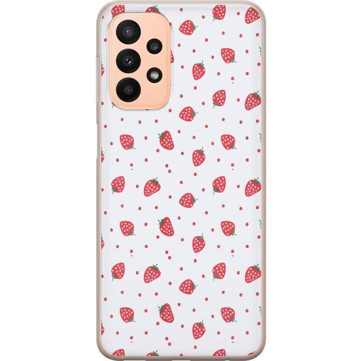 Mobilskal till Samsung Galaxy A23 5G med Jordgubbar motiv i gruppen SMARTPHONE & SURFPLATTOR / Mobilskydd / Samsung hos TP E-commerce Nordic AB (A59083)