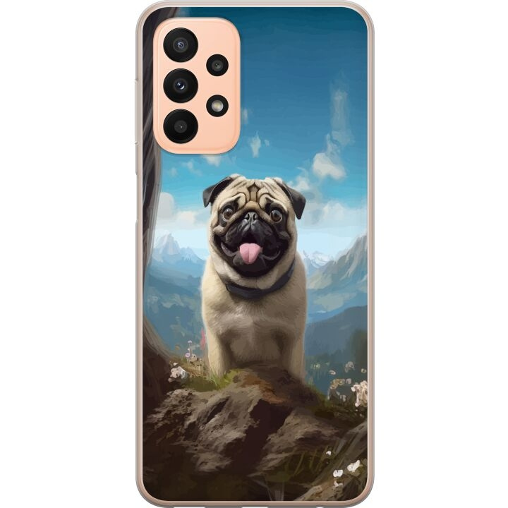 Mobilskal till Samsung Galaxy A23 5G med Glad Hund motiv i gruppen SMARTPHONE & SURFPLATTOR / Mobilskydd / Samsung hos TP E-commerce Nordic AB (A59084)
