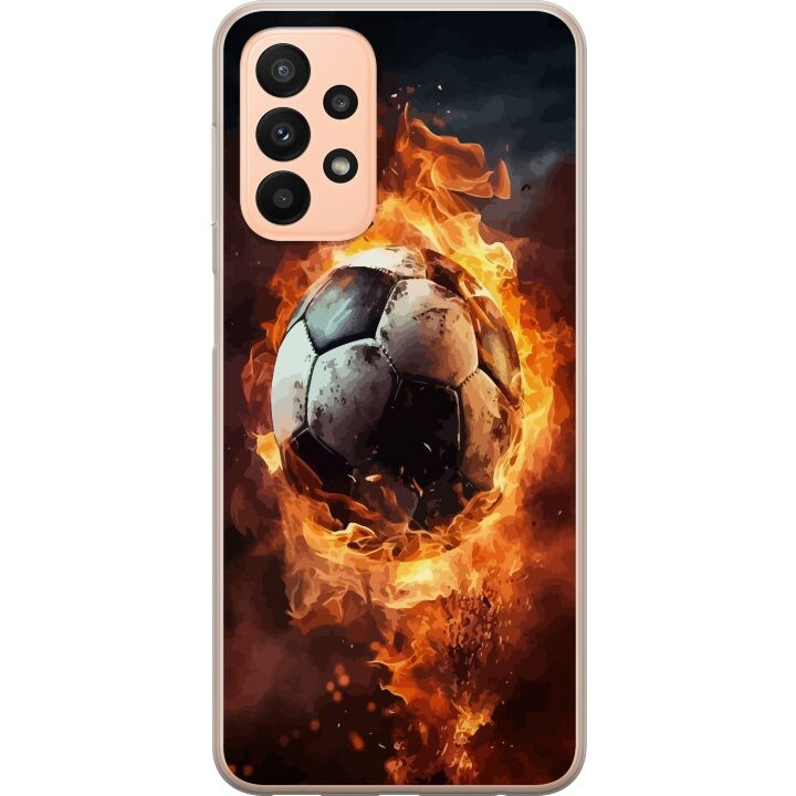 Mobilskal till Samsung Galaxy A23 5G med Fotboll motiv i gruppen SMARTPHONE & SURFPLATTOR / Mobilskydd / Samsung hos TP E-commerce Nordic AB (A59087)