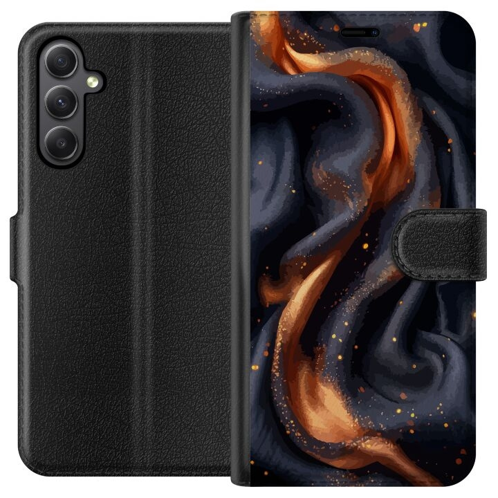 Plånboksfodral till Samsung Galaxy A24 4G med Eldigt silke motiv i gruppen SMARTPHONE & SURFPLATTOR / Mobilskydd / Samsung hos TP E-commerce Nordic AB (A59094)