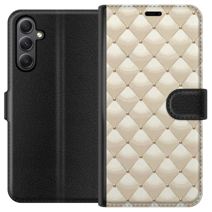 Plånboksfodral till Samsung Galaxy A24 4G med Guldglans motiv i gruppen SMARTPHONE & SURFPLATTOR / Mobilskydd / Samsung hos TP E-commerce Nordic AB (A59119)