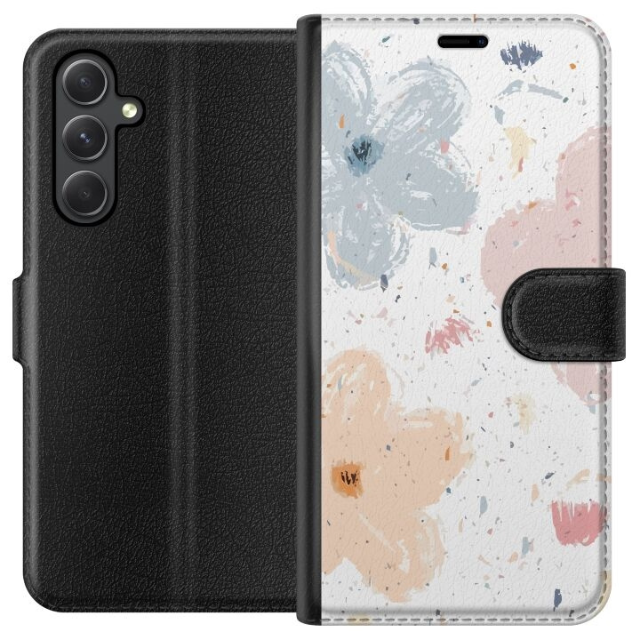 Plånboksfodral till Samsung Galaxy A25 med Blommor motiv i gruppen SMARTPHONE & SURFPLATTOR / Mobilskydd / Samsung hos TP E-commerce Nordic AB (A59159)