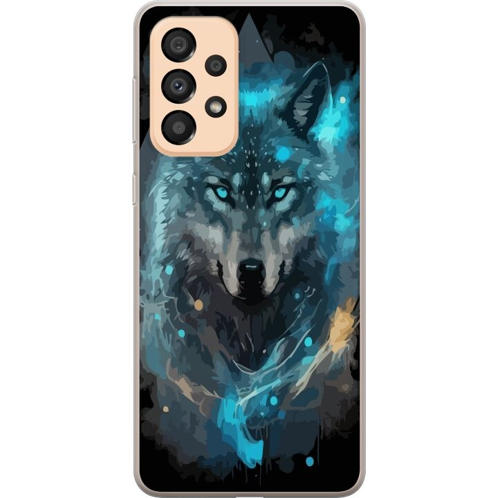 Mobilskal till Samsung Galaxy A33 5G med Varg motiv i gruppen SMARTPHONE & SURFPLATTOR / Mobilskydd / Samsung hos TP E-commerce Nordic AB (A59287)