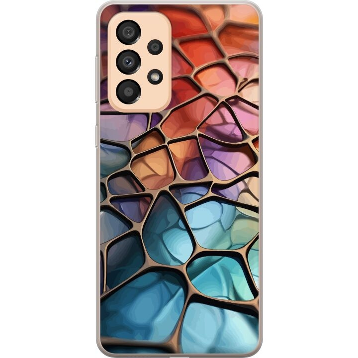 Mobilskal till Samsung Galaxy A33 5G med Metalliskt mönster motiv i gruppen SMARTPHONE & SURFPLATTOR / Mobilskydd / Samsung hos TP E-commerce Nordic AB (A59292)