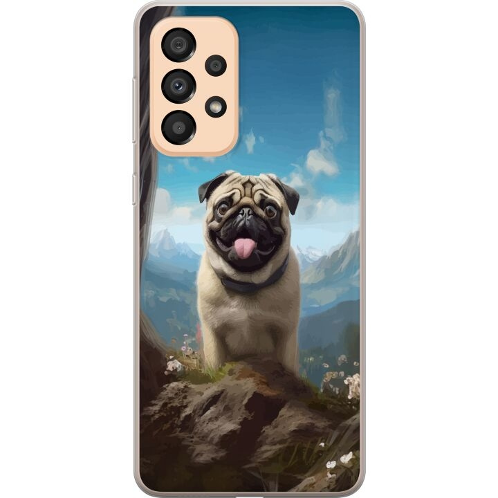 Mobilskal till Samsung Galaxy A33 5G med Glad Hund motiv i gruppen SMARTPHONE & SURFPLATTOR / Mobilskydd / Samsung hos TP E-commerce Nordic AB (A59300)
