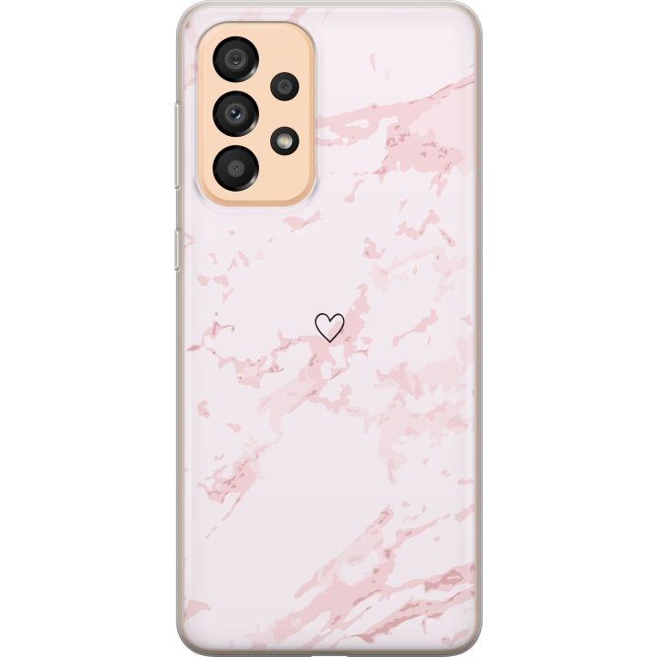 Mobilskal till Samsung Galaxy A33 5G med Rosa Hjärta motiv i gruppen SMARTPHONE & SURFPLATTOR / Mobilskydd / Samsung hos TP E-commerce Nordic AB (A59305)