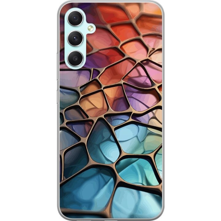Mobilskal till Samsung Galaxy A34 med Metalliskt mönster motiv i gruppen SMARTPHONE & SURFPLATTOR / Mobilskydd / Samsung hos TP E-commerce Nordic AB (A59346)