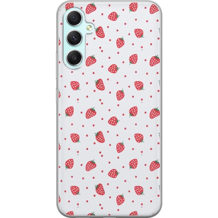 Mobilskal till Samsung Galaxy A34 med Jordgubbar motiv i gruppen SMARTPHONE & SURFPLATTOR / Mobilskydd / Samsung hos TP E-commerce Nordic AB (A59353)