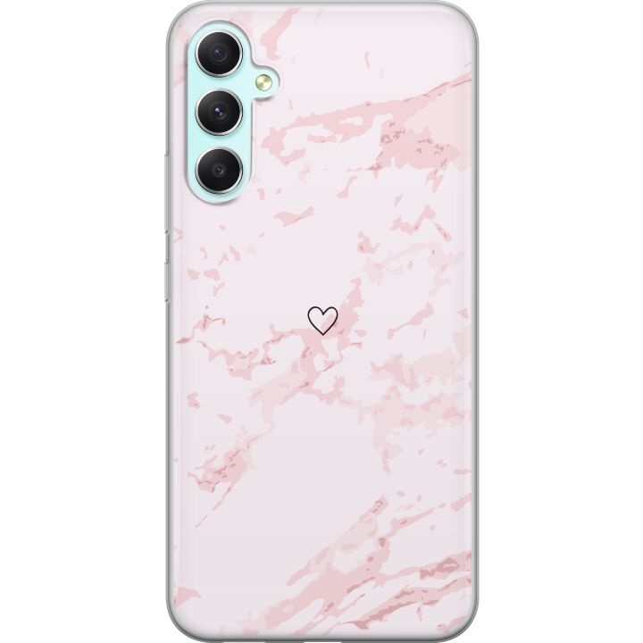Mobilskal till Samsung Galaxy A34 med Rosa Hjärta motiv i gruppen SMARTPHONE & SURFPLATTOR / Mobilskydd / Samsung hos TP E-commerce Nordic AB (A59359)